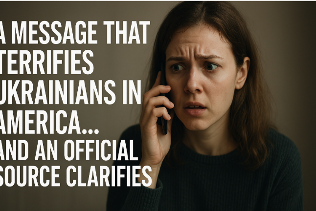 A Message That Terrifies Ukrainians in America... and an Official Source Clarifies